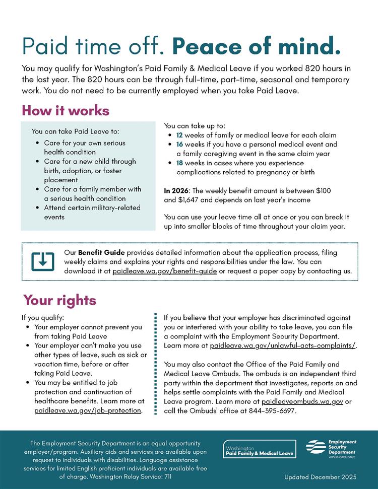 Paid time off. Peace of mind